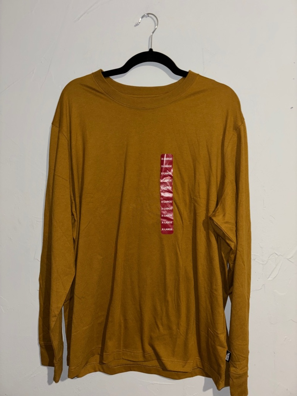 Eddie Bauer Men's Long Sleeve Crewneck Shirt in Mustard Brown